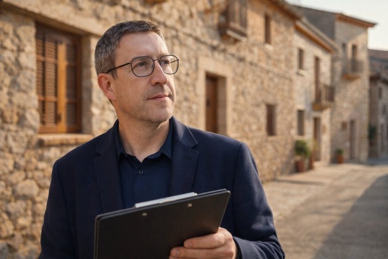 Gregorio Pérez, tasador homologado, inspeccionando inmueble en el Alto Palancia